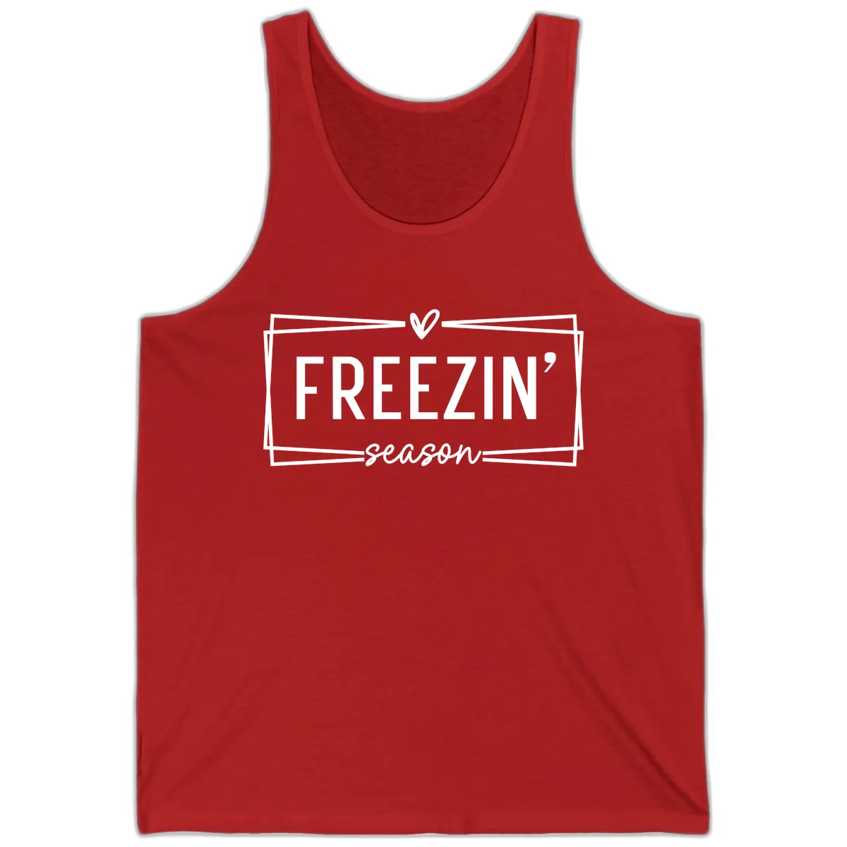Freezin' Season Winter Graphic Tank in Red