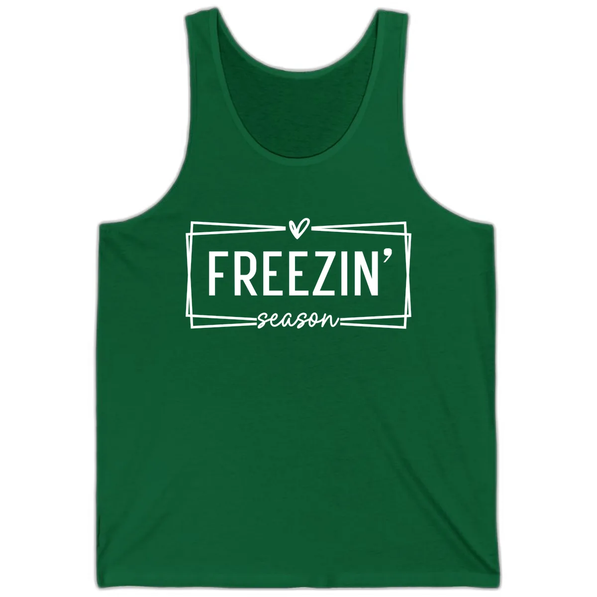Freezin' Season Winter Graphic Tank in Kelly