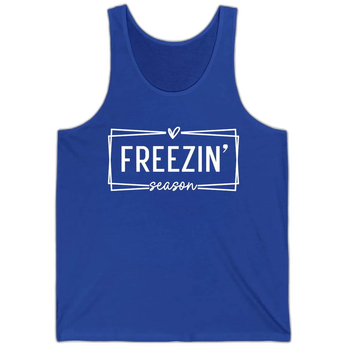 Freezin' Season Winter Graphic Tank in True Royal