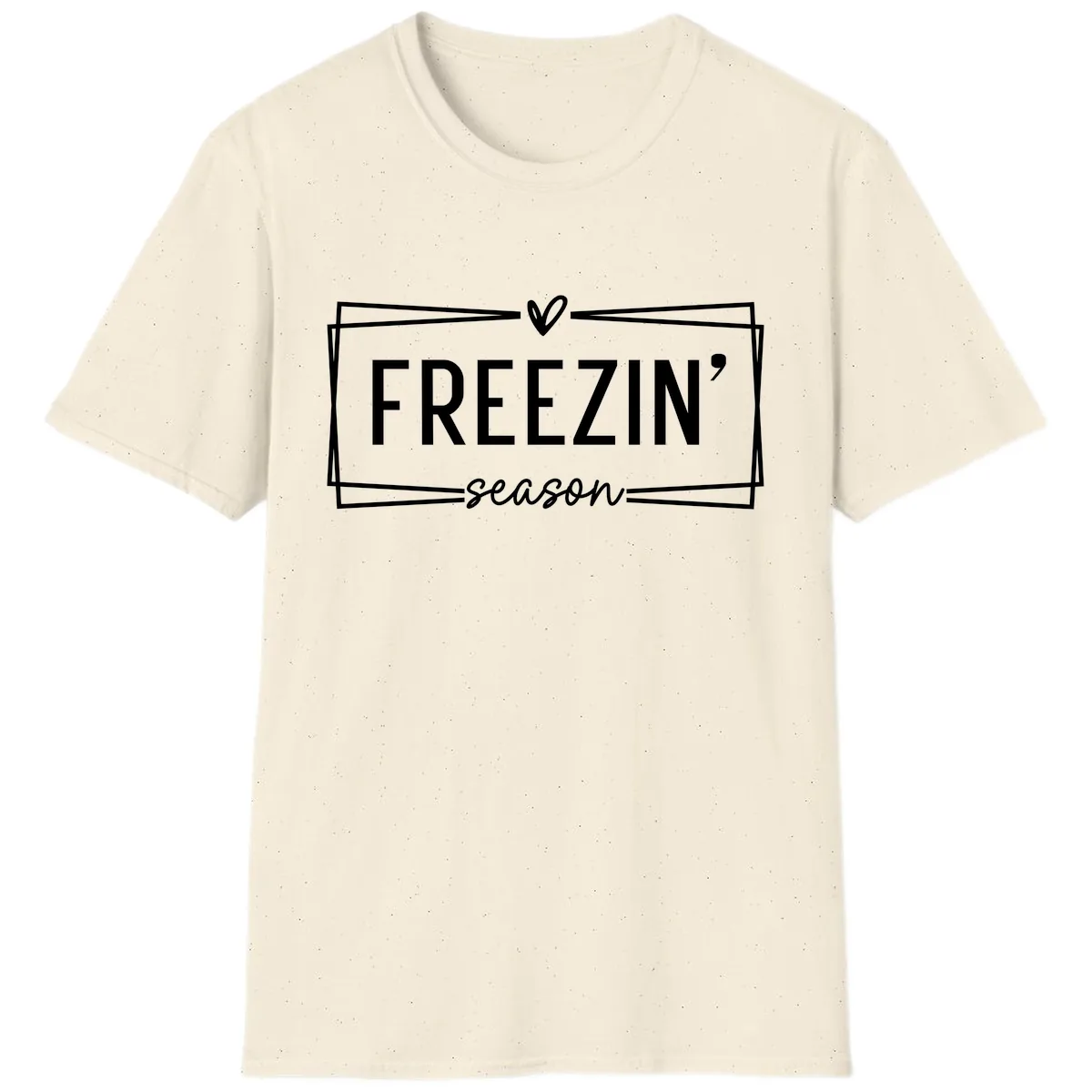 Freezin' Season Winter Graphic T-Shirt in Natural