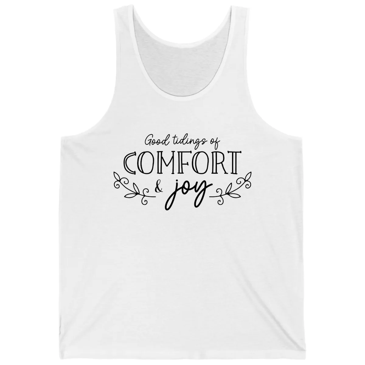 Good Tidings of Comfort and Joy Tank in White