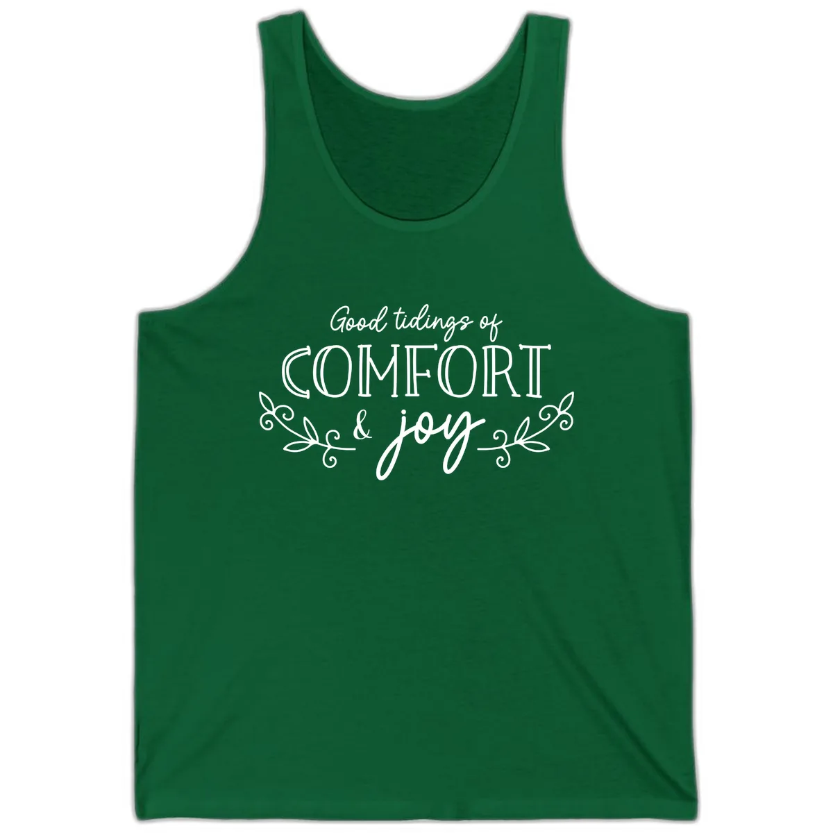 Good Tidings of Comfort and Joy Tank in Kelly