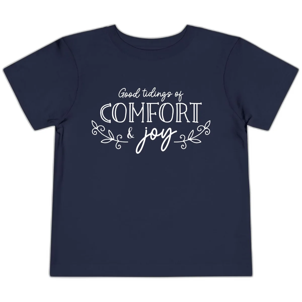Good Tidings of Comfort and Joy Toddler T-Shirt in Navy