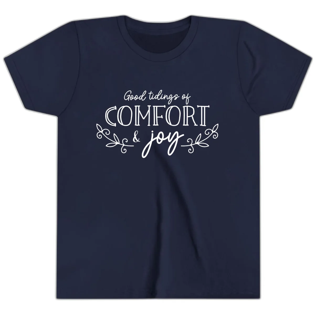Good Tidings of Comfort and Joy Youth T-Shirt in Navy