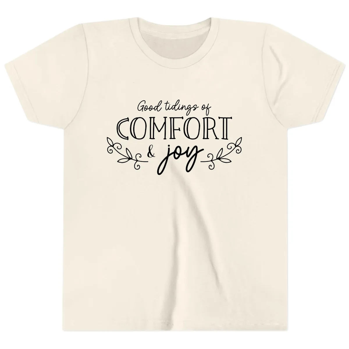 Good Tidings of Comfort and Joy Youth T-Shirt in Natural
