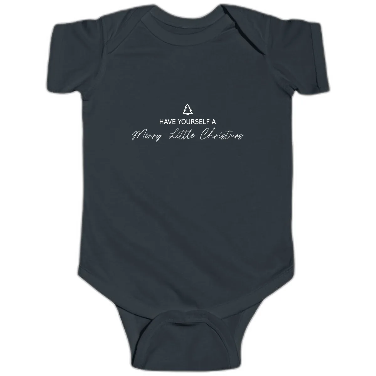 Have Yourself A Merry Little Christmas Baby Onesie in Black