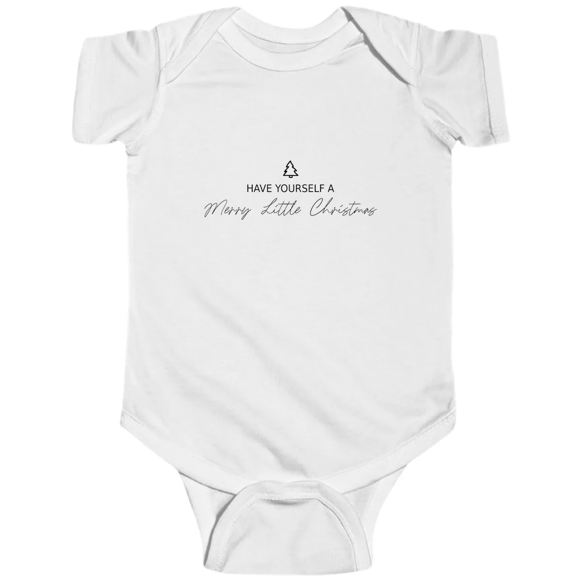 Have Yourself A Merry Little Christmas Baby Onesie in White