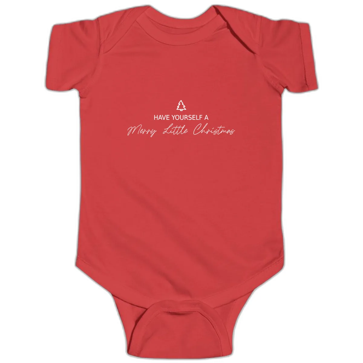 Have Yourself A Merry Little Christmas Baby Onesie in Red
