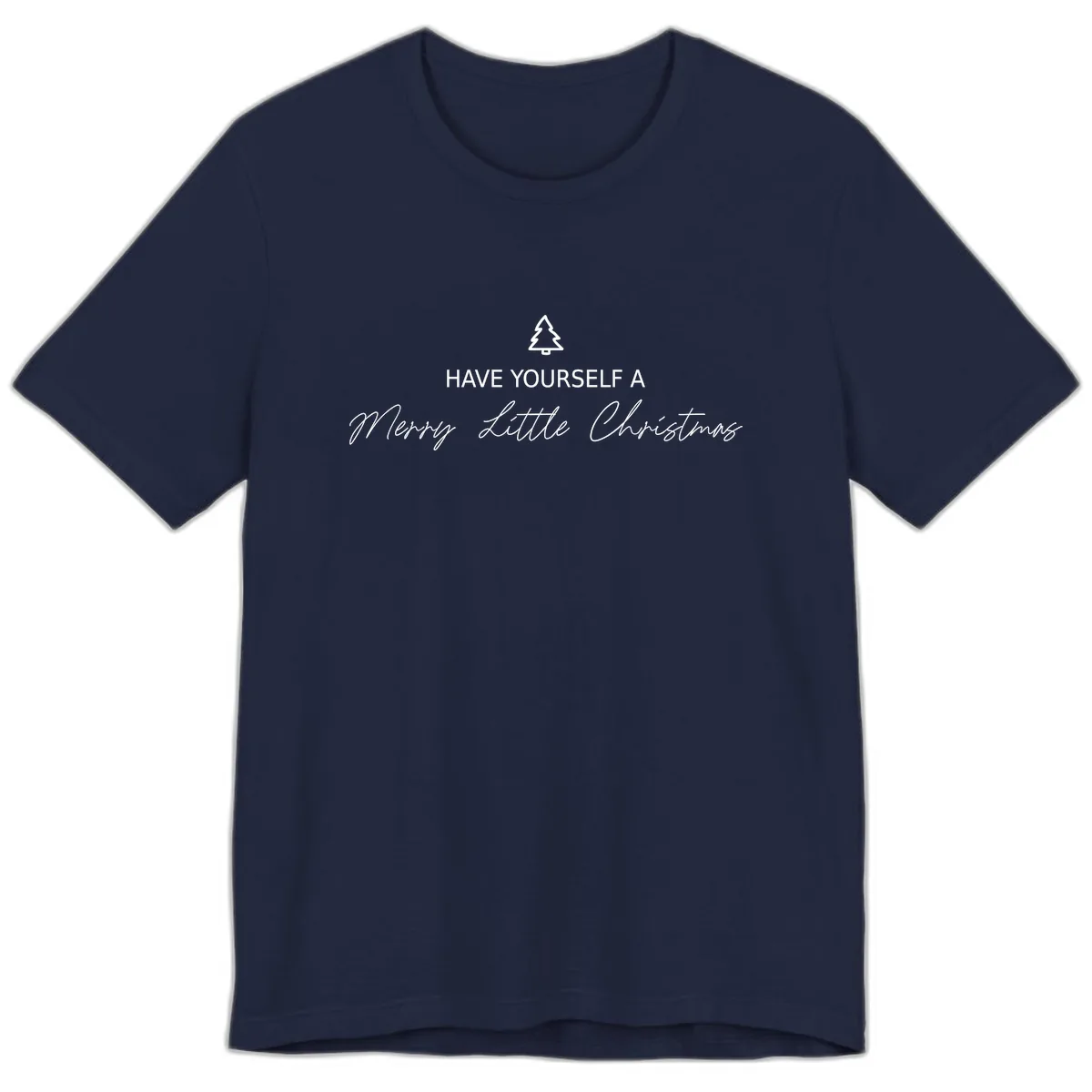 Have Yourself A Merry Little Christmas Premium T-Shirt in Navy