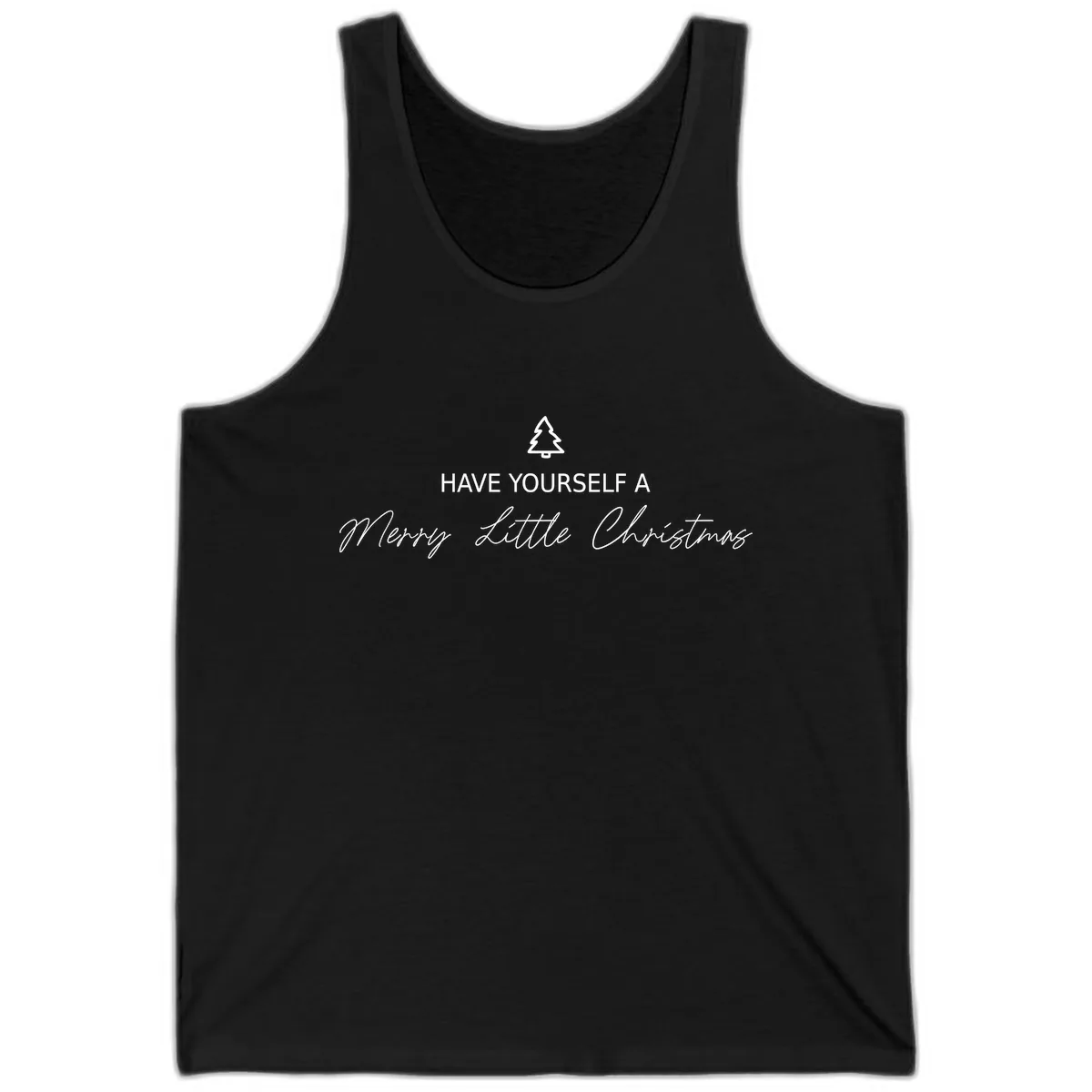 Have Yourself A Merry Little Christmas Tank in Black