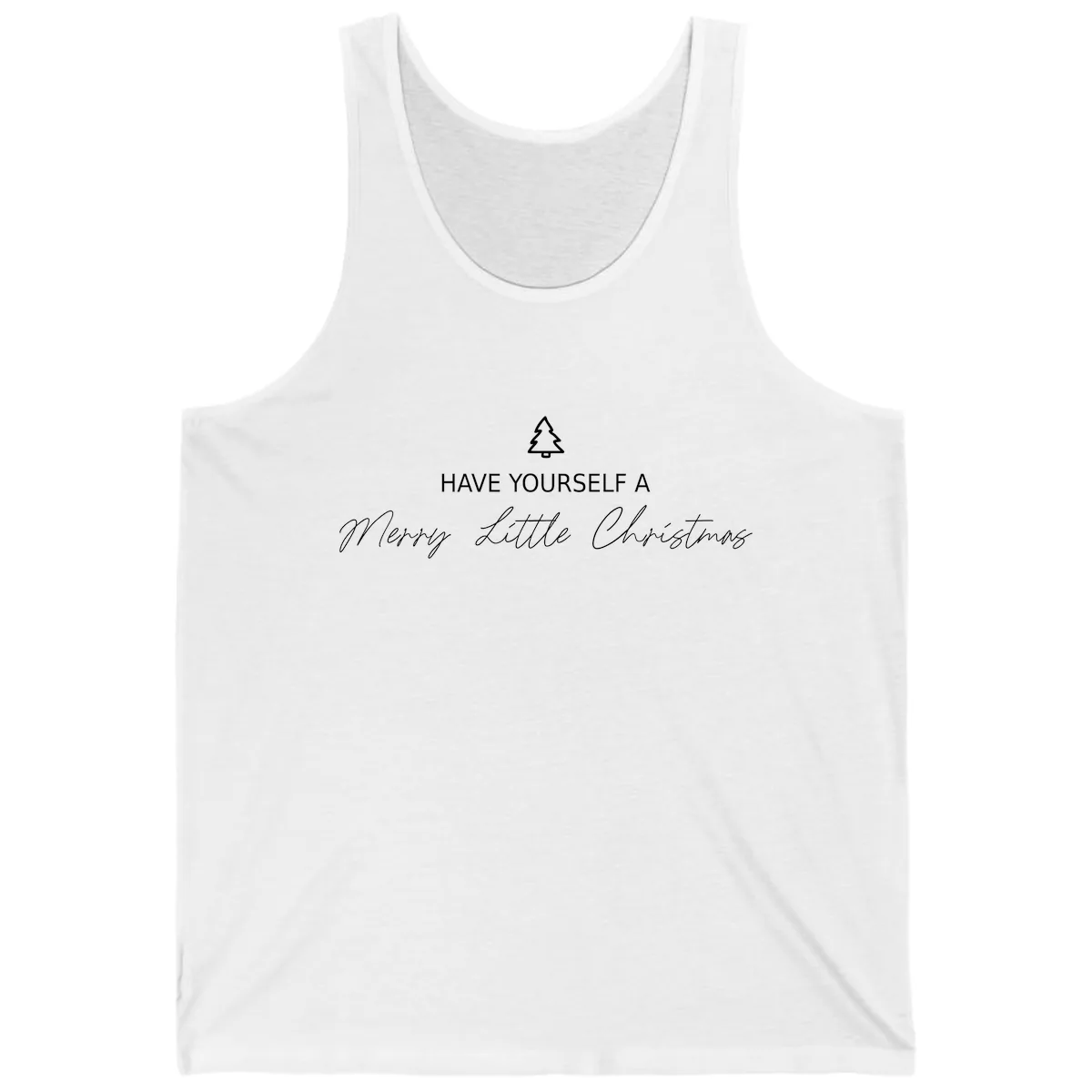 Have Yourself A Merry Little Christmas Tank in White