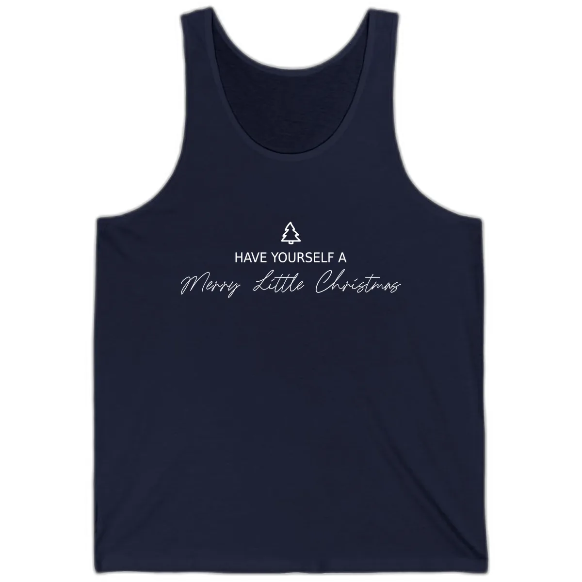 Have Yourself A Merry Little Christmas Tank in Navy