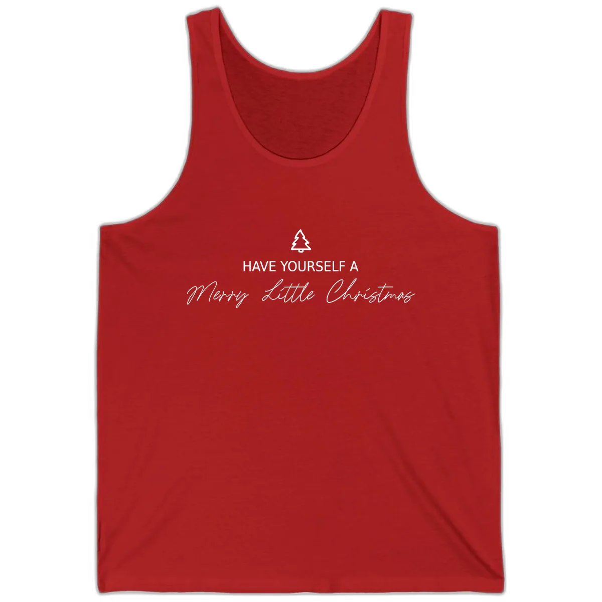 Have Yourself A Merry Little Christmas Tank in Red