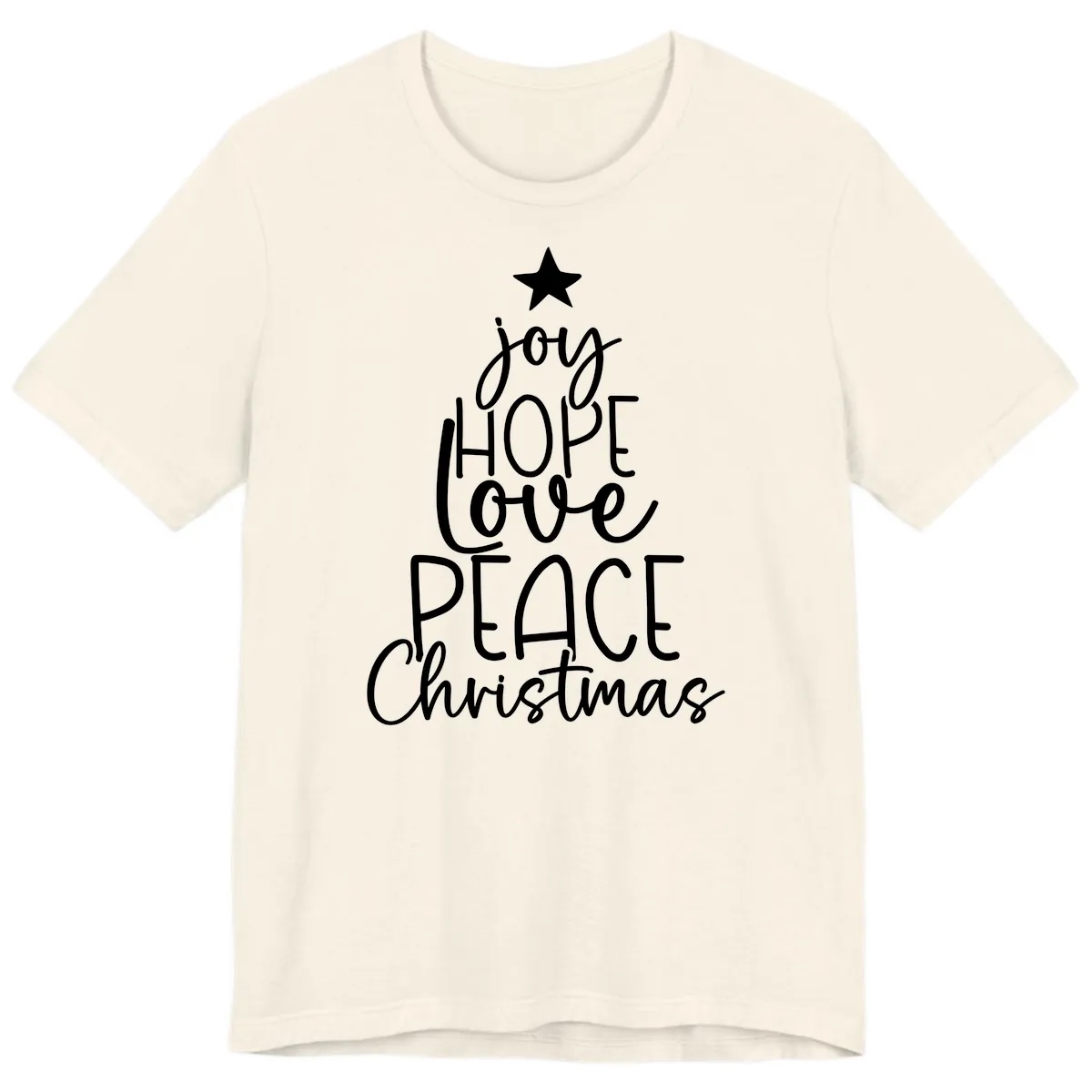 Christmas Tree Of Hope And Joy Premium T-Shirt in Natural