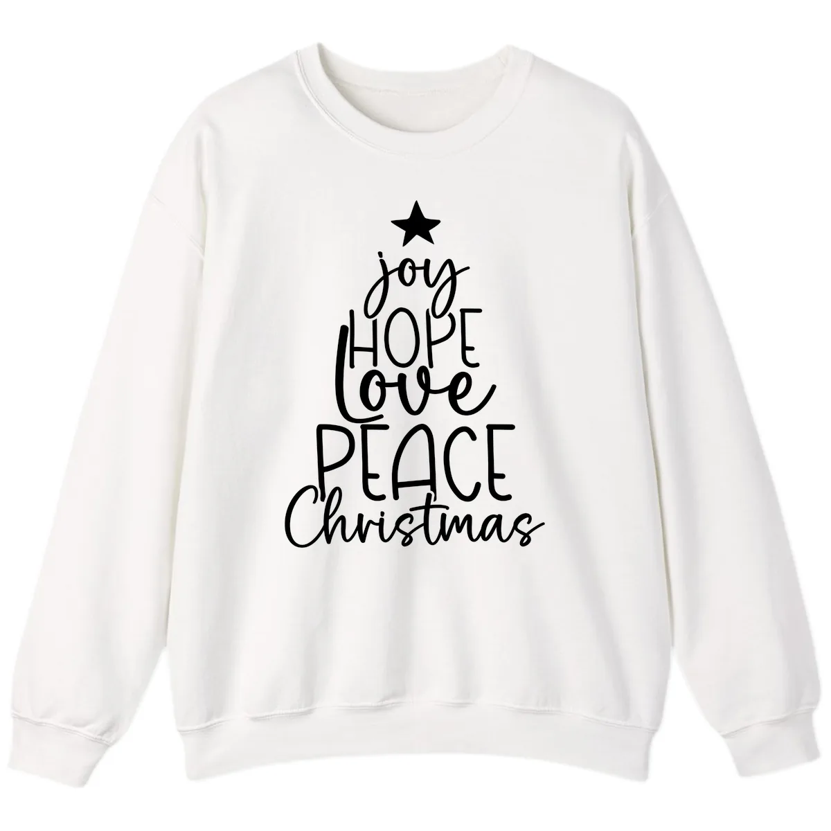 Christmas Tree Of Hope And Joy Sweatshirt in White