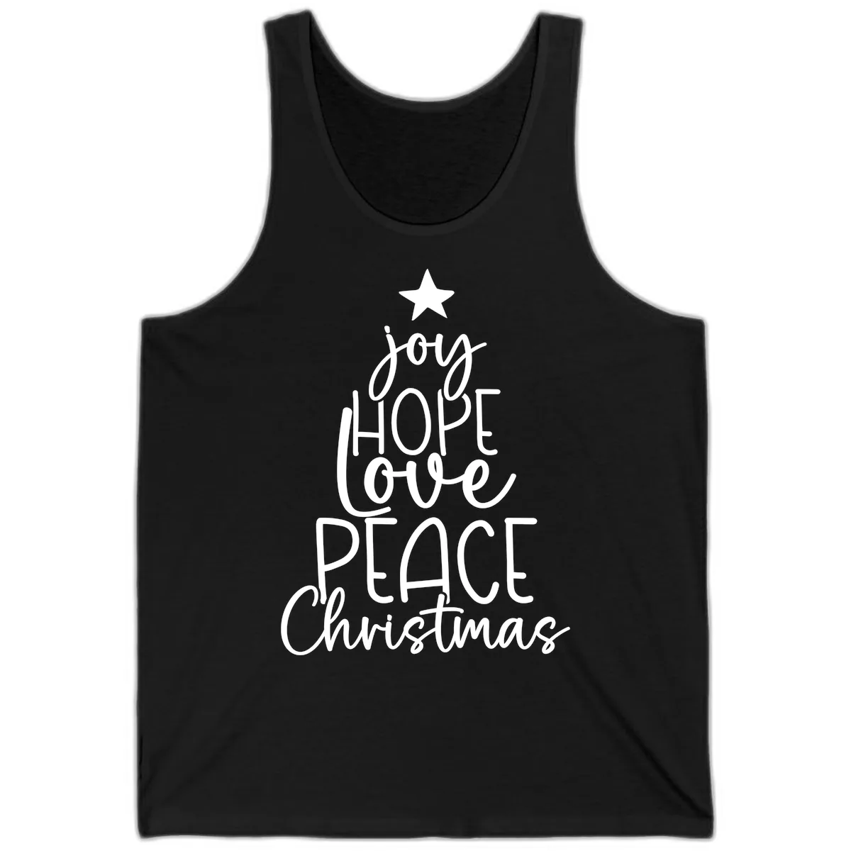 Christmas Tree Of Hope And Joy Tank in Black