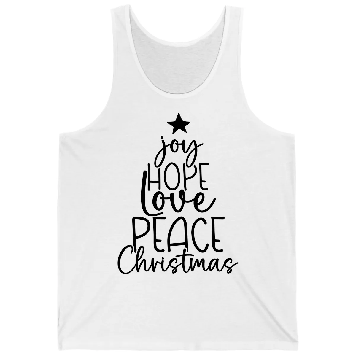 Christmas Tree Of Hope And Joy Tank in White
