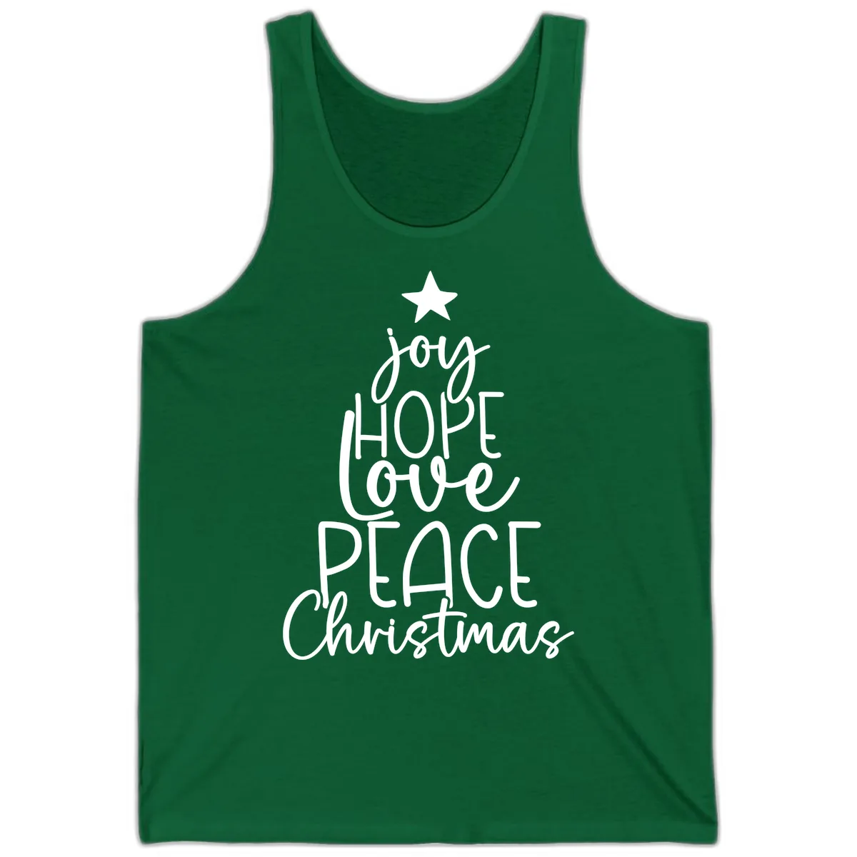 Christmas Tree Of Hope And Joy Tank in Kelly