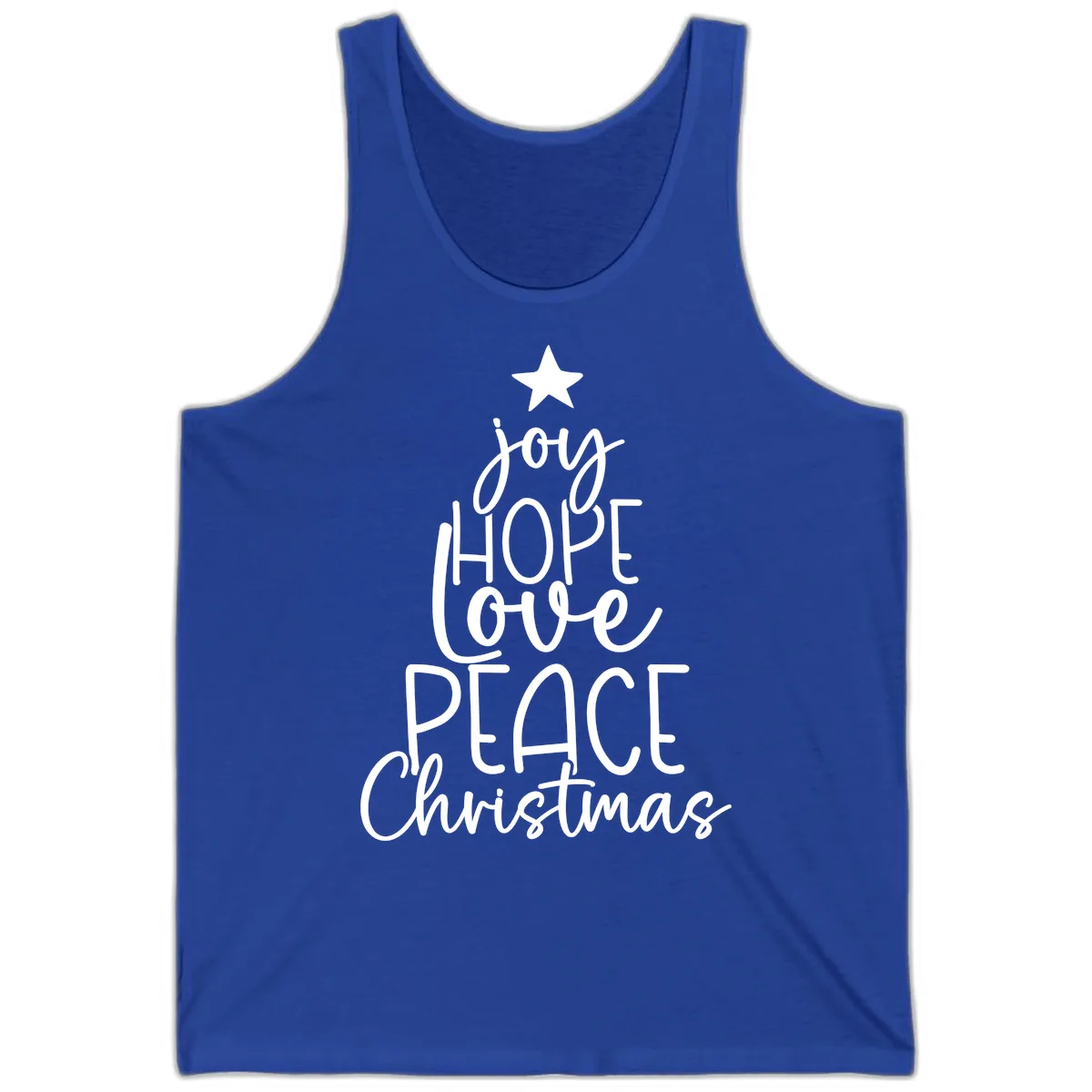 Christmas Tree Of Hope And Joy Tank in True Royal