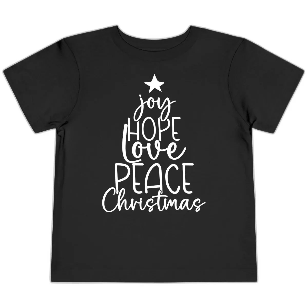 Christmas Tree Of Hope And Joy Toddler T-Shirt in Black