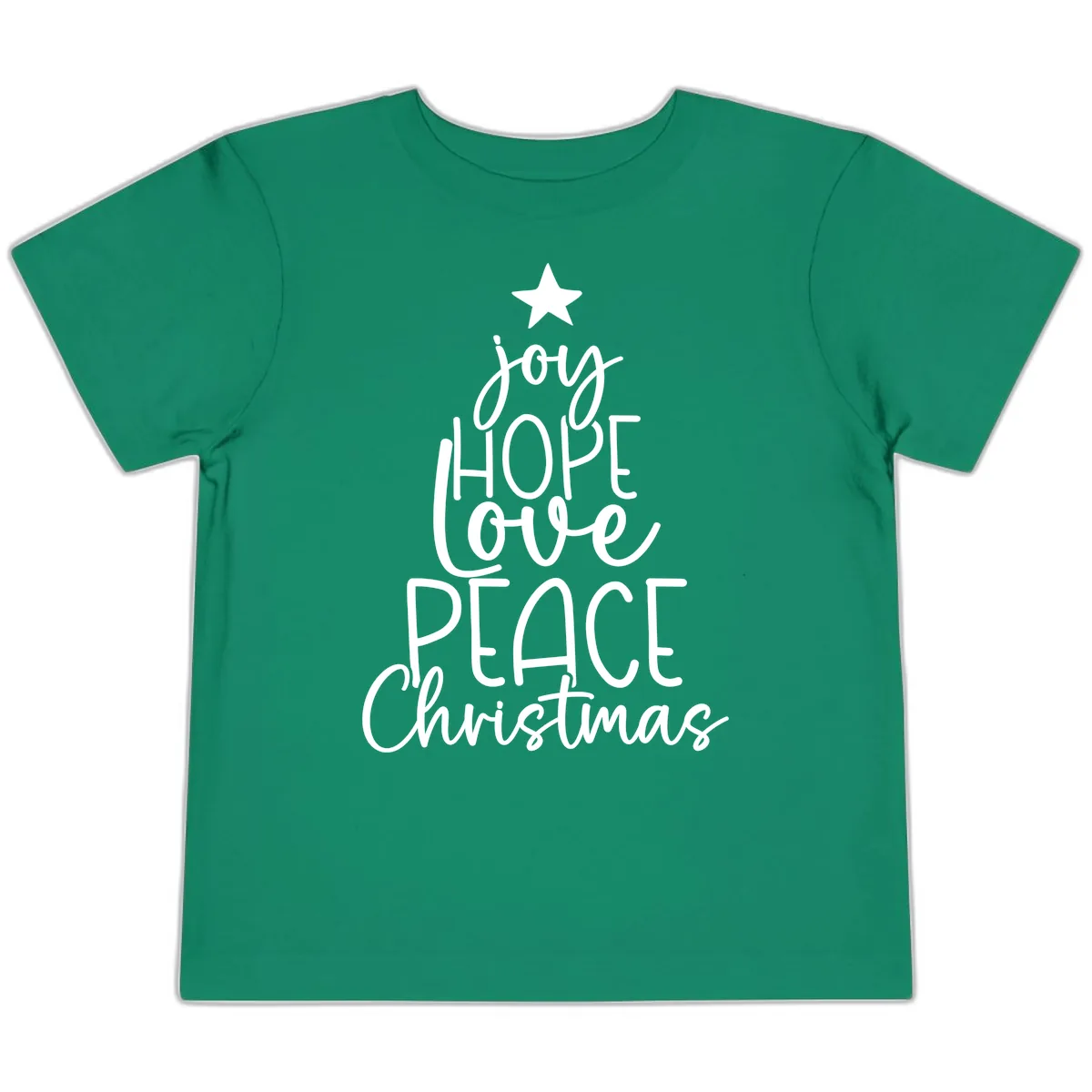 Christmas Tree Of Hope And Joy Toddler T-Shirt in Kelly
