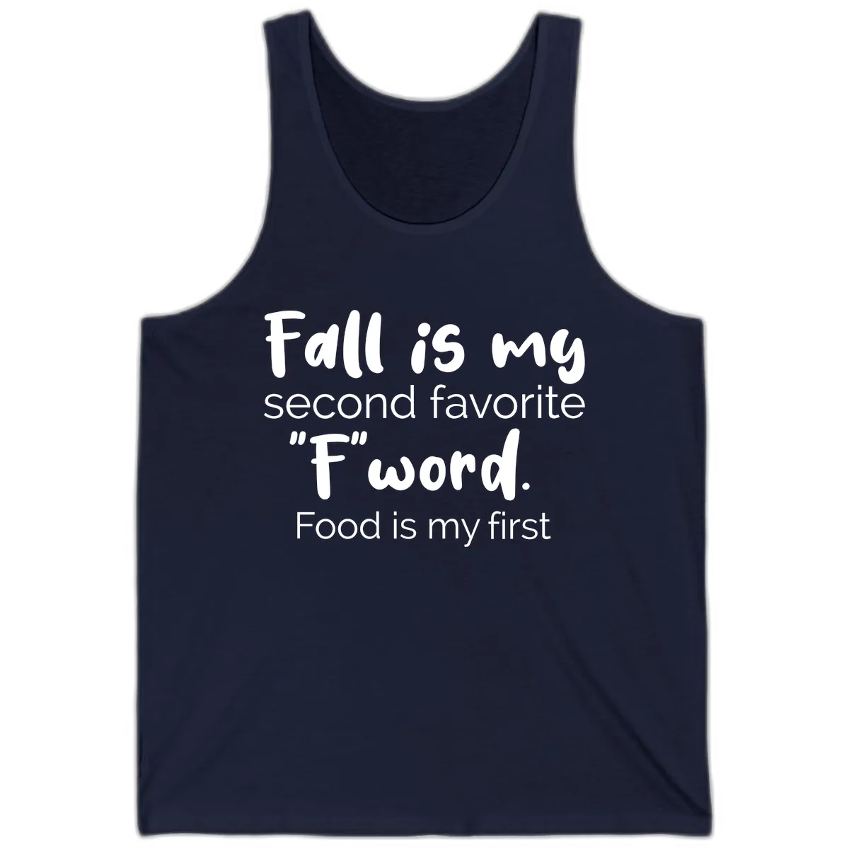 Fall is My Second Favorite F Word Tank in Navy