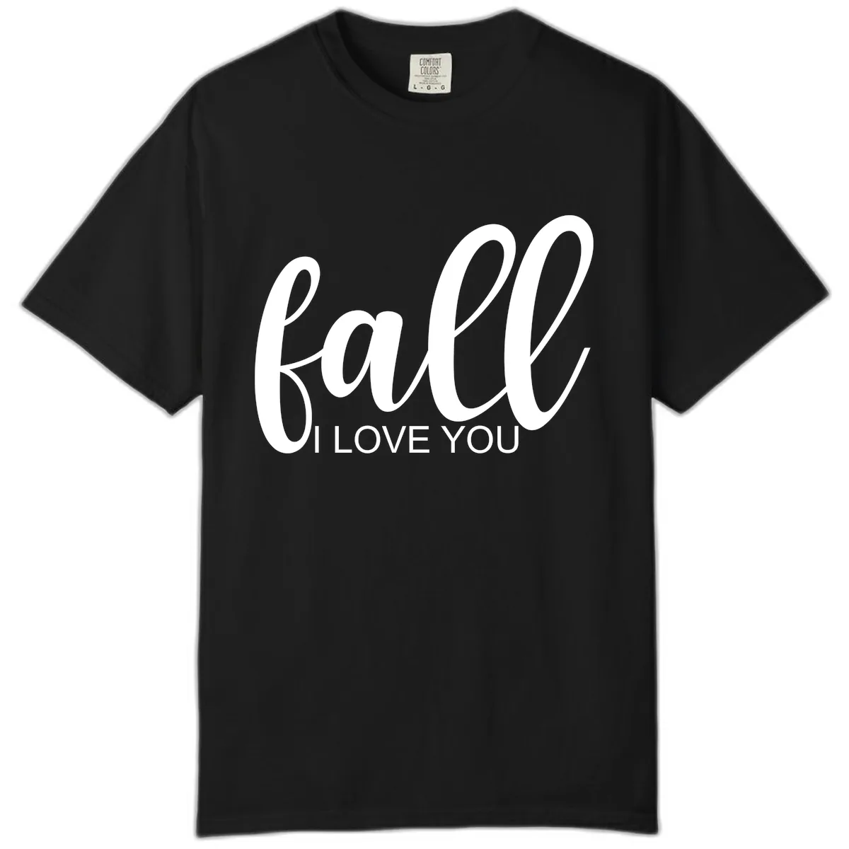 Fall I Love You Script Design Comfort Color in Black