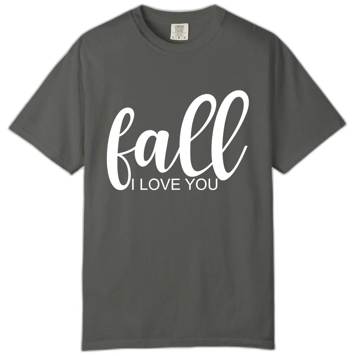 Fall I Love You Script Design Comfort Color in Pepper