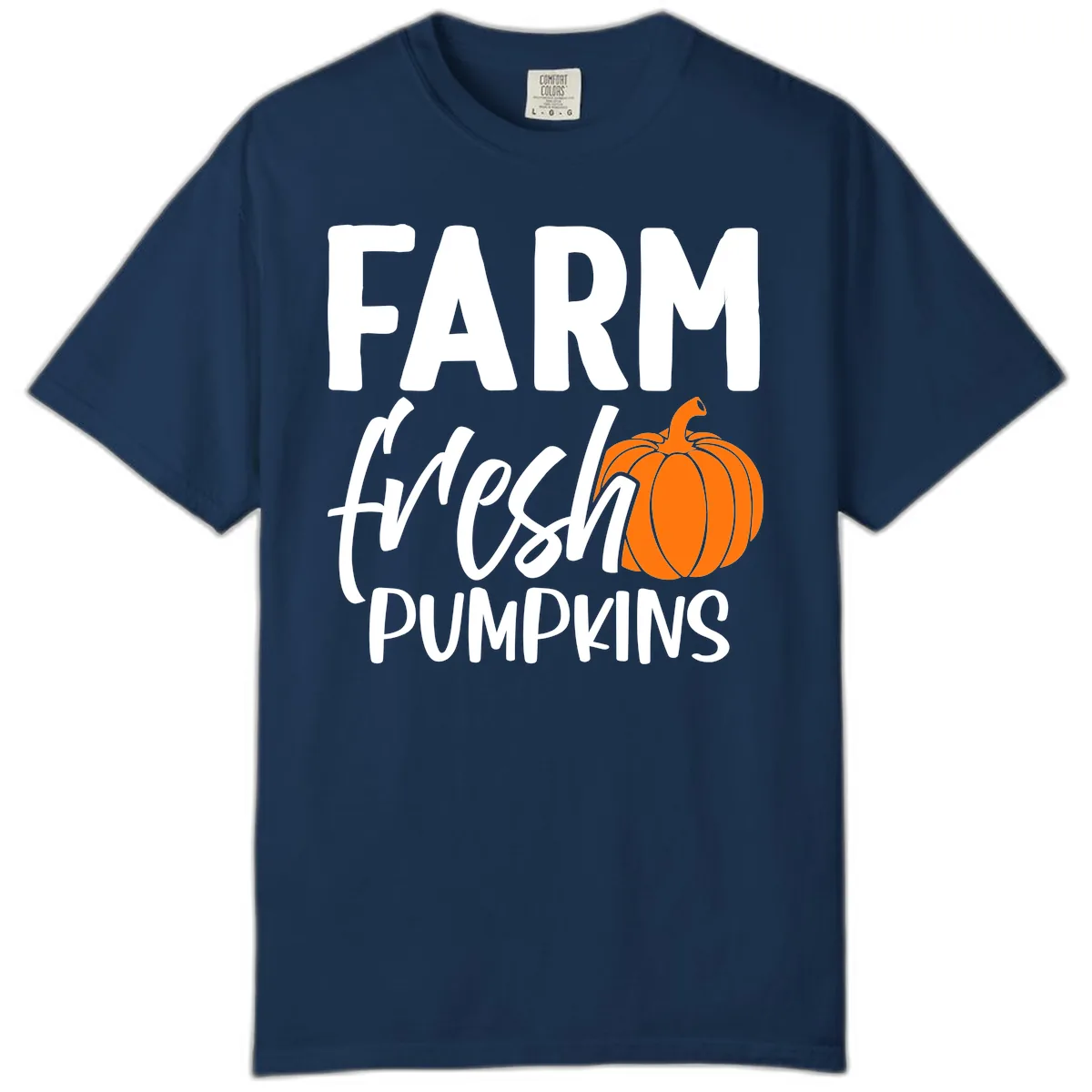 Farm Fresh Pumpkin Patch Design Comfort Color in Navy