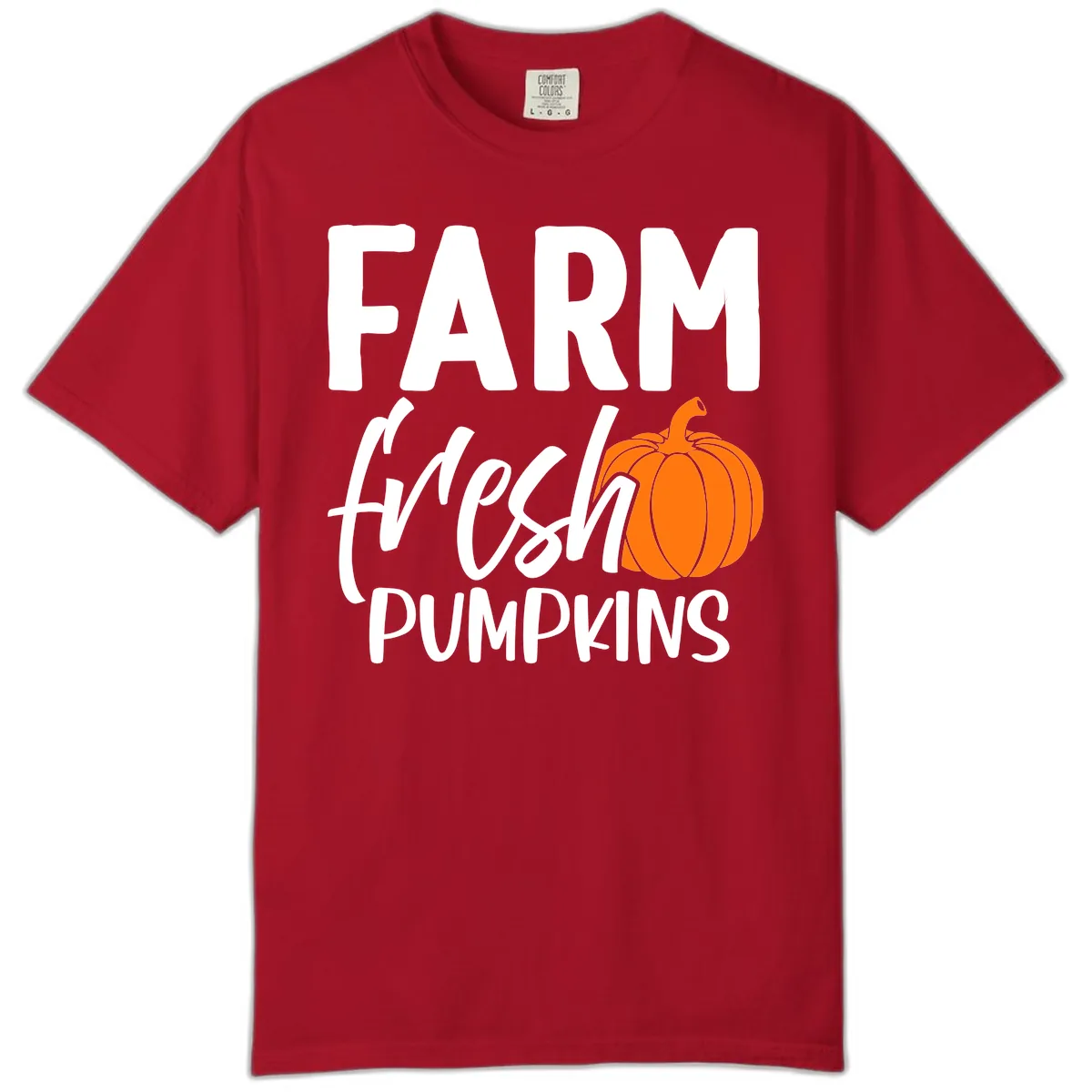 Farm Fresh Pumpkin Patch Design Comfort Color in Red