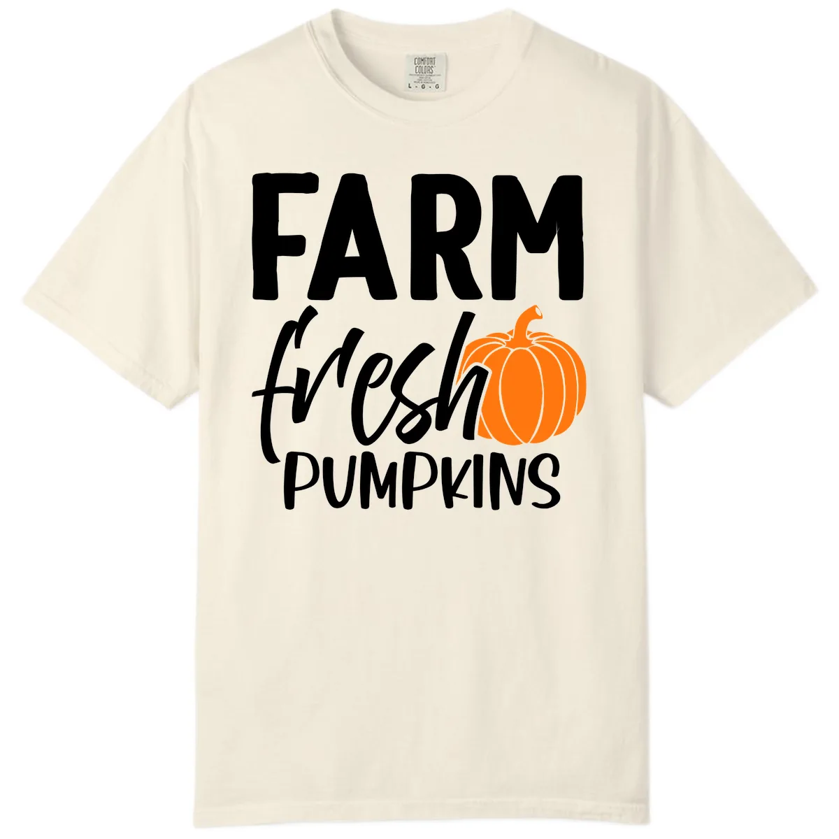 Farm Fresh Pumpkin Patch Design Comfort Color in Ivory