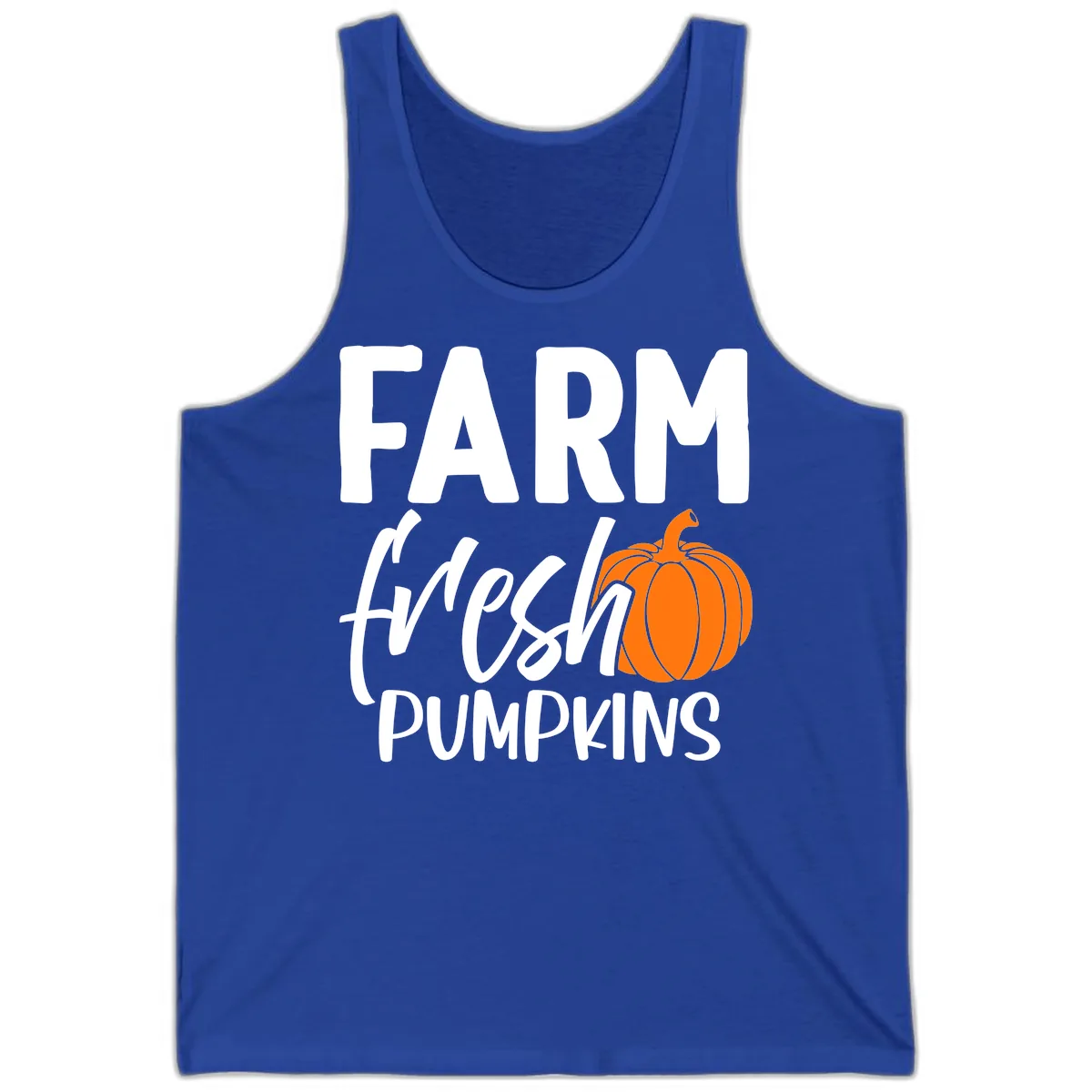 Farm Fresh Pumpkin Patch Design Tank in True Royal