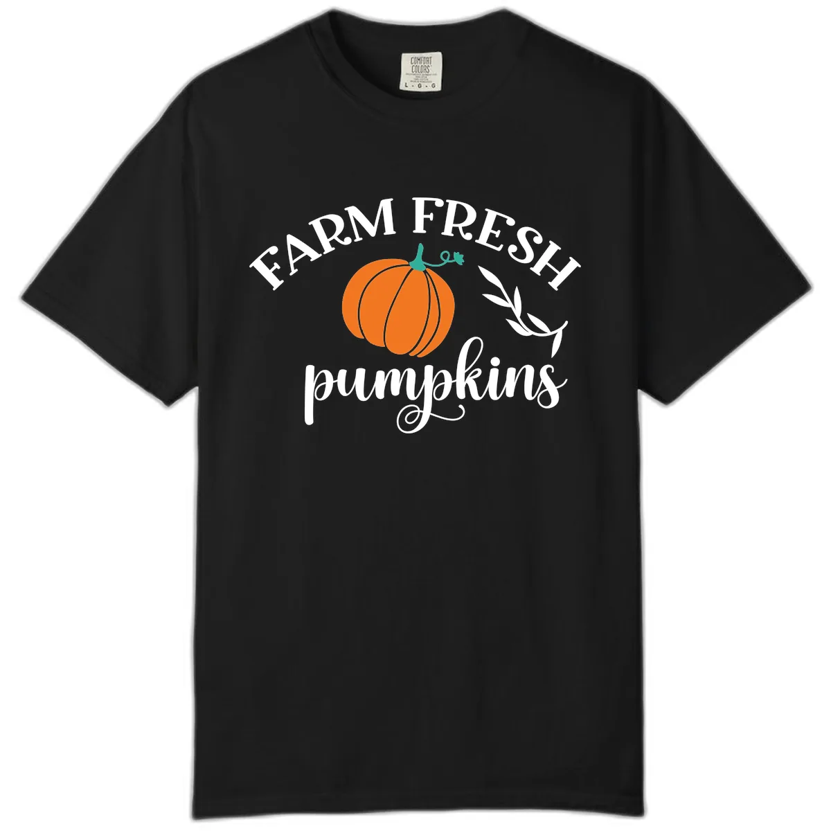 Farm Fresh Pumpkins Fall Harvest Comfort Color in Black