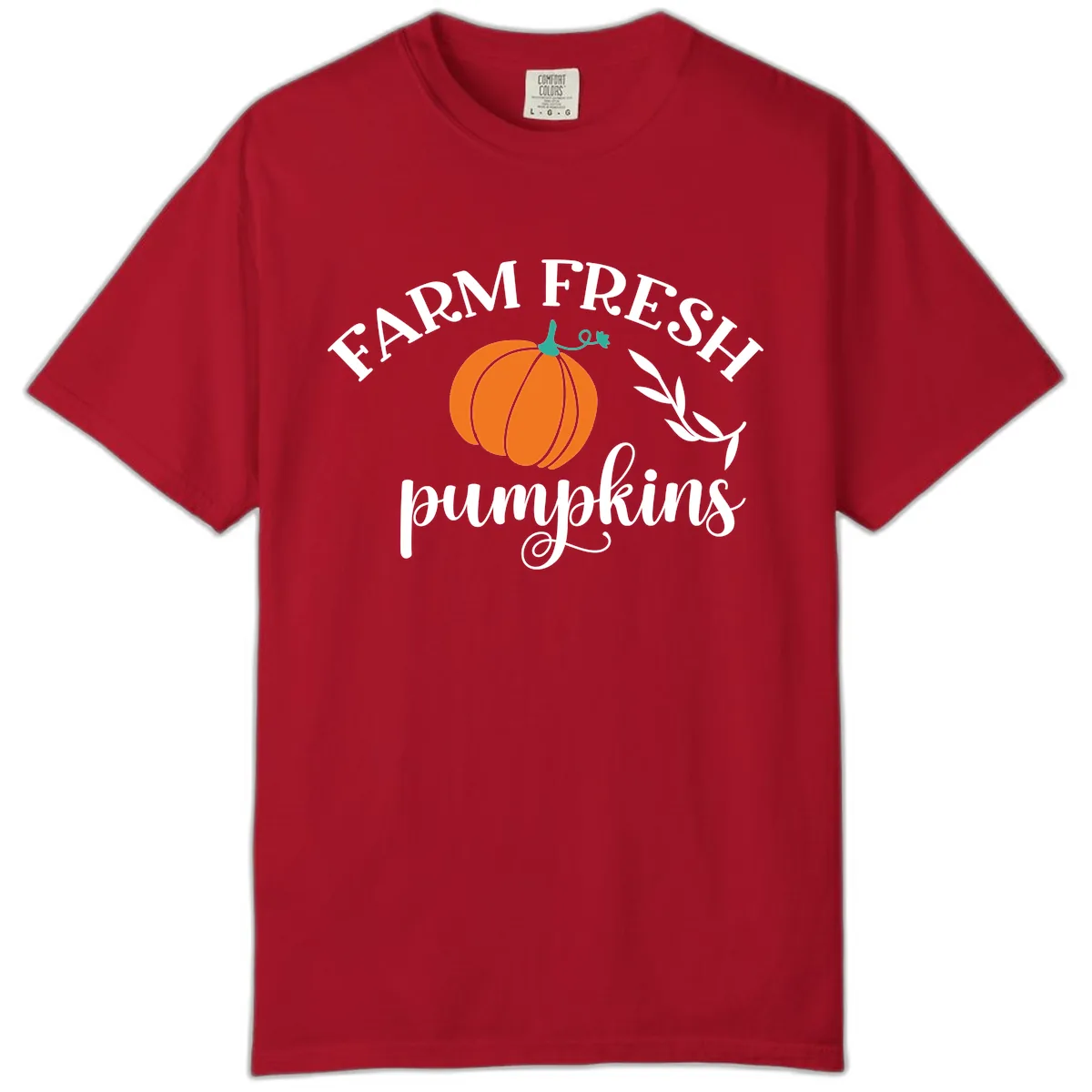 Farm Fresh Pumpkins Fall Harvest Comfort Color in Red