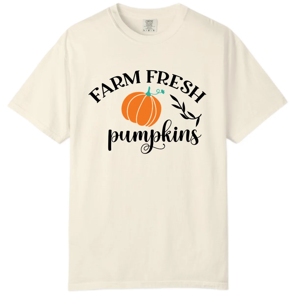 Farm Fresh Pumpkins Fall Harvest Comfort Color in Ivory