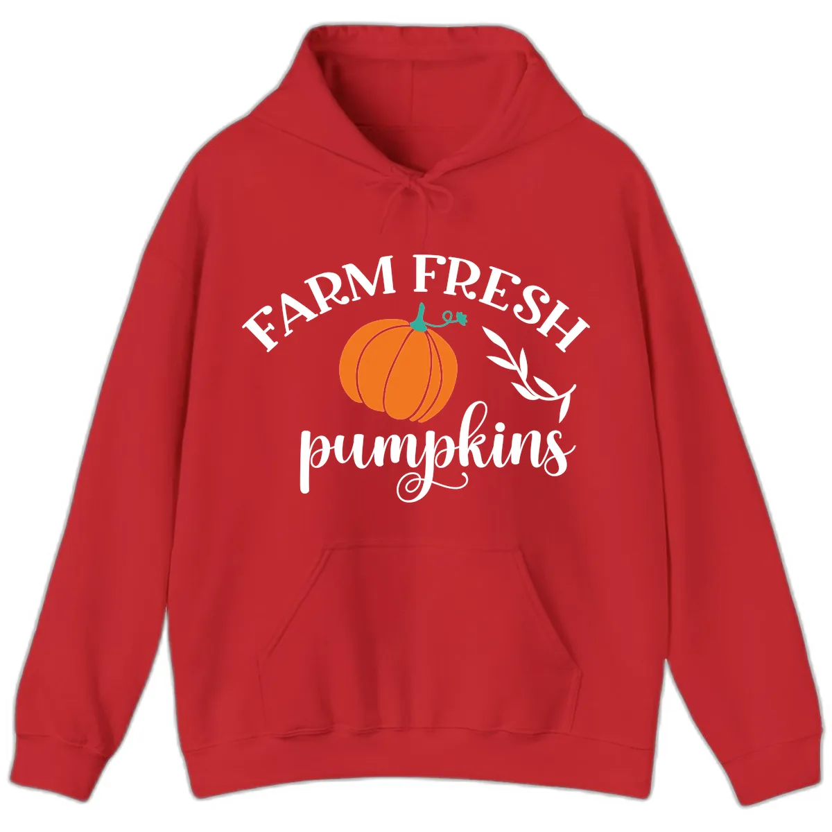 Farm Fresh Pumpkins Fall Harvest Hoodie in Red