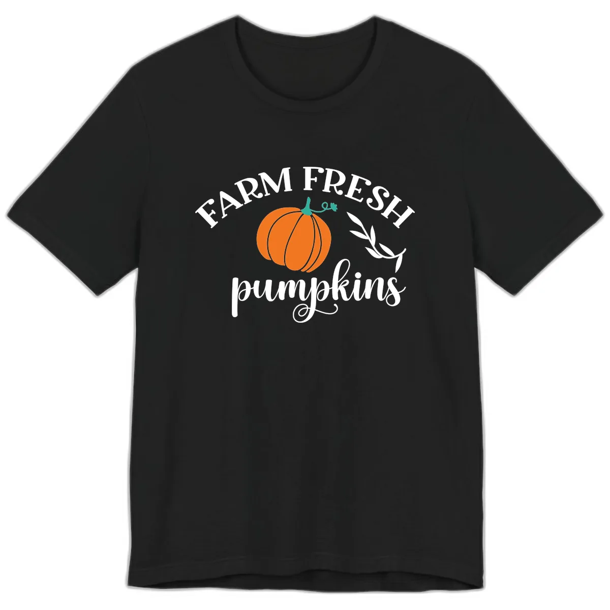 Farm Fresh Pumpkins Fall Harvest Premium T-Shirt in Black