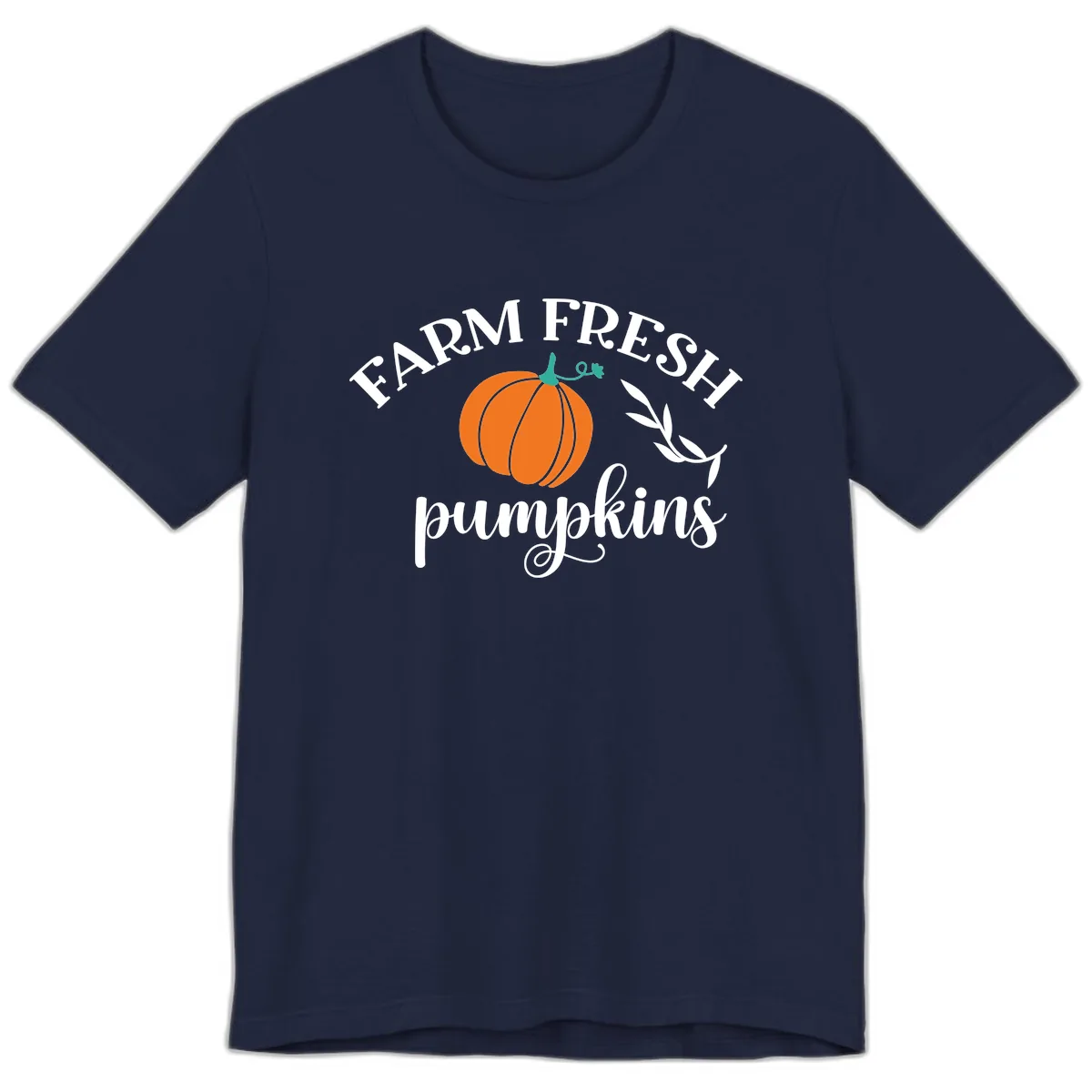 Farm Fresh Pumpkins Fall Harvest Premium T-Shirt in Navy