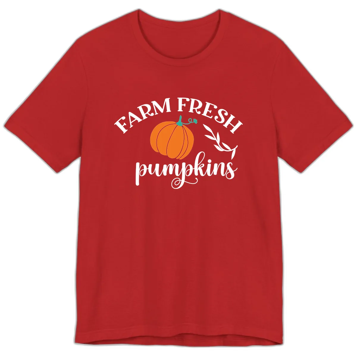 Farm Fresh Pumpkins Fall Harvest Premium T-Shirt in Red