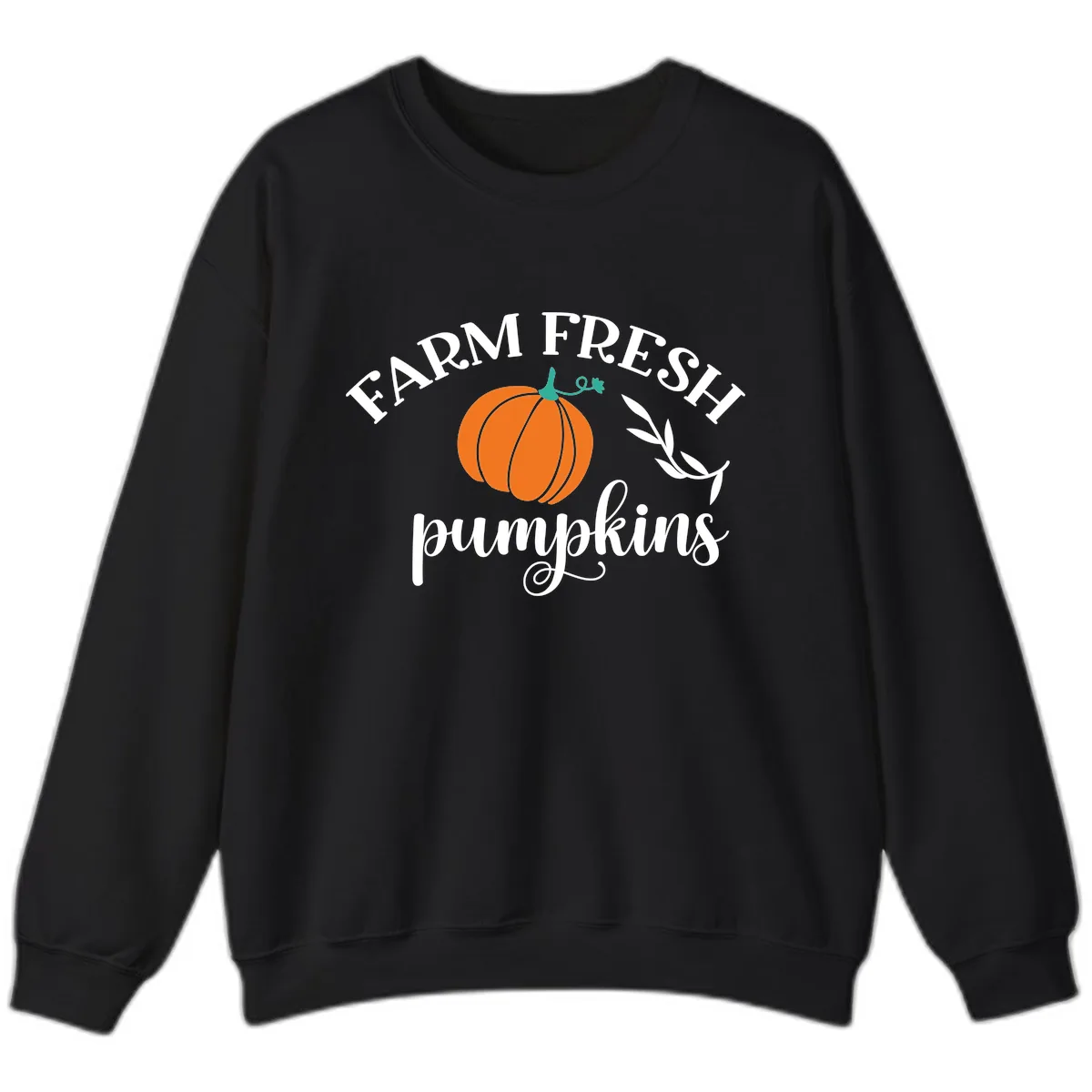 Farm Fresh Pumpkins Fall Harvest Sweatshirt in Black