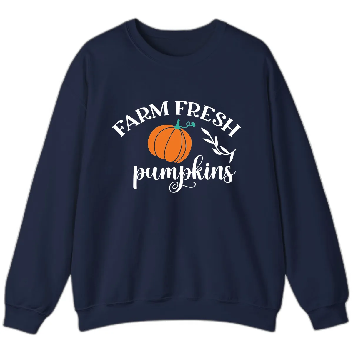 Farm Fresh Pumpkins Fall Harvest Sweatshirt in Navy