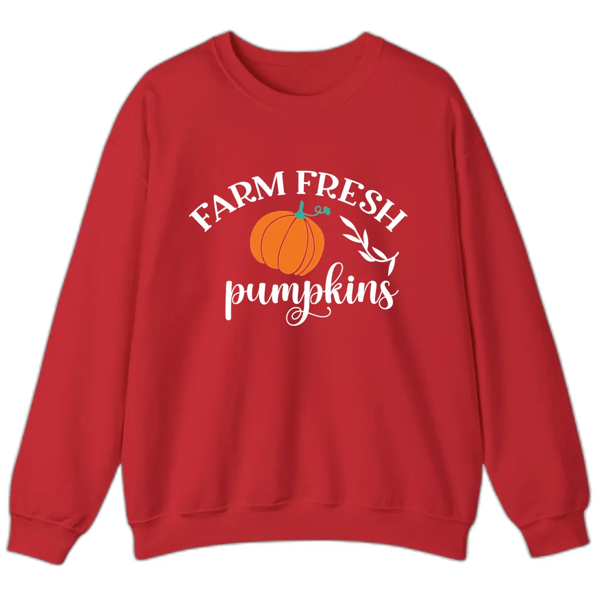 Farm Fresh Pumpkins Fall Harvest Sweatshirt in Red