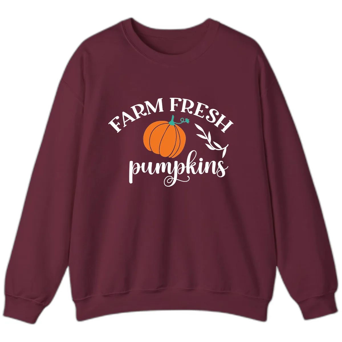 Farm Fresh Pumpkins Fall Harvest Sweatshirt in Maroon