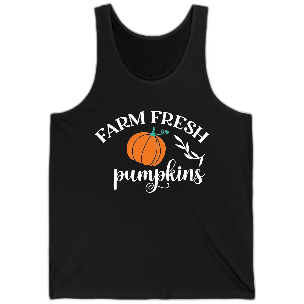 Farm Fresh Pumpkins Fall Harvest Tank in Black