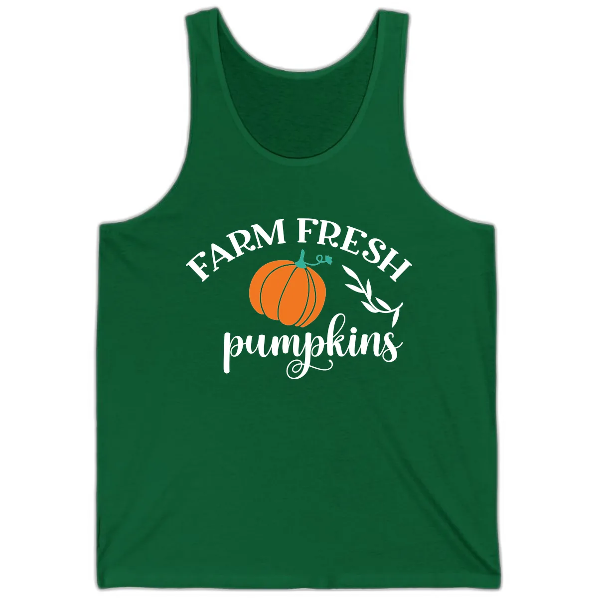 Farm Fresh Pumpkins Fall Harvest Tank in Kelly