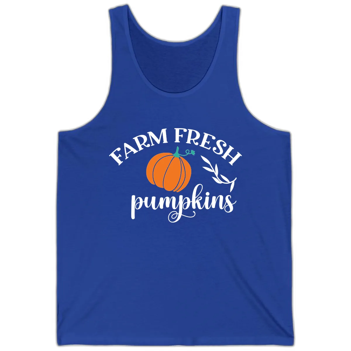 Farm Fresh Pumpkins Fall Harvest Tank in True Royal