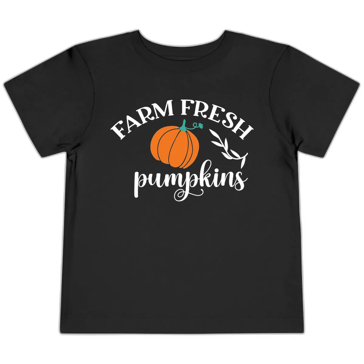 Farm Fresh Pumpkins Fall Harvest Toddler T-Shirt in Black