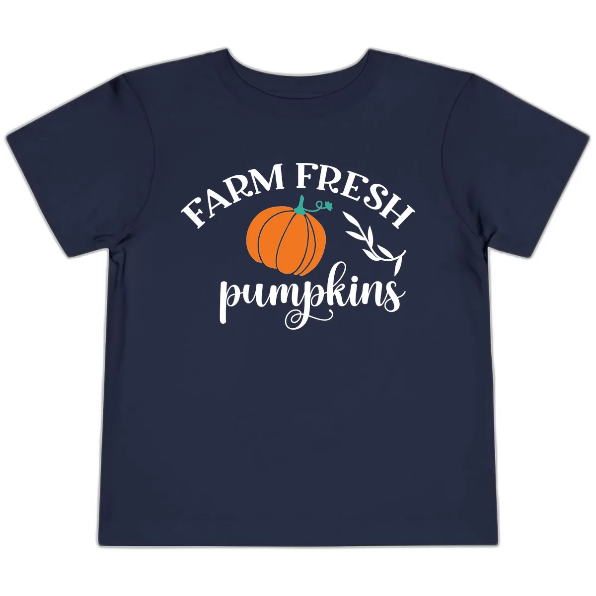 Farm Fresh Pumpkins Fall Harvest Toddler T-Shirt in Navy