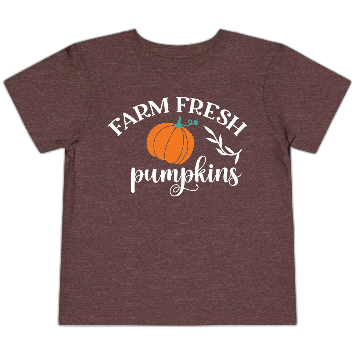 Farm Fresh Pumpkins Fall Harvest Toddler T-Shirt in Heather Maroon