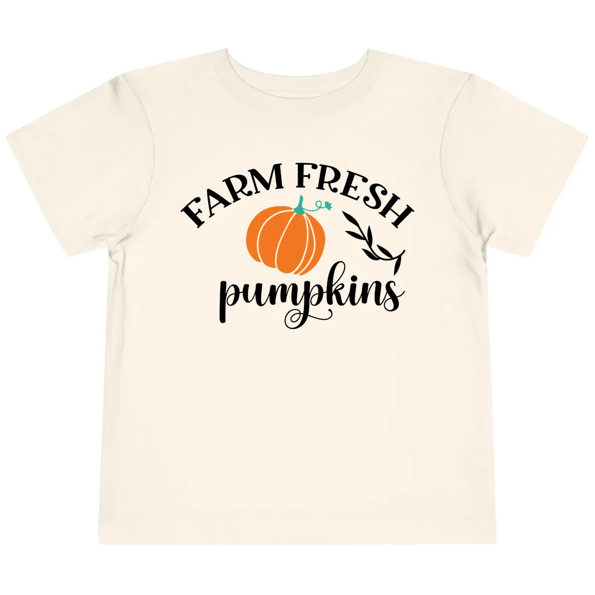 Farm Fresh Pumpkins Fall Harvest Toddler T-Shirt in Natural